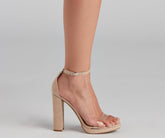 A Chic Look Platform Block Heels